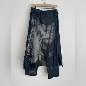 Yohji Yamamoto Overlapping-Panel straight-leg. Gently worn. Retailed for $5,000